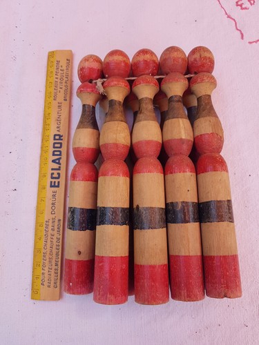 Lot quilles bois jouet - bois,