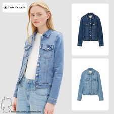 Veste en jean femme TOM TAILOR Blouson en denim coupe droite en coton bio design