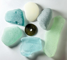 verre de mer japonais Surf-Tumbled taille moyenne