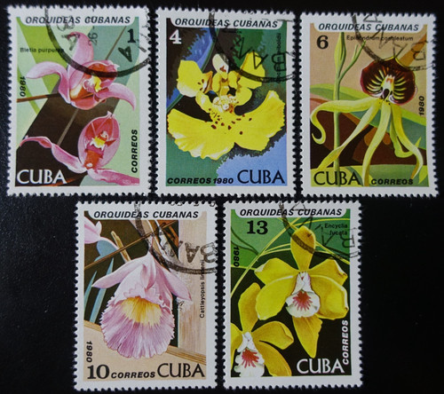 Timbres 1cuba fleurs - fleurs,