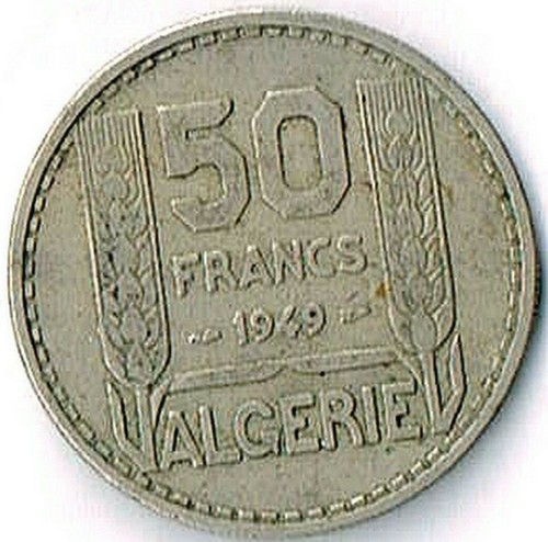 Francs 1949 algerie - francs,
