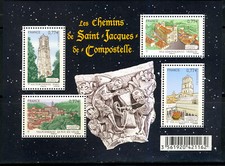 FRANCE BLOC 4641 CHEMINS DE COMPOSTELLE, 2012, NEUF xx, TRÈS BEAU