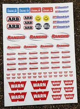 10th Echelle RC Rock Crawler Autocollants Hors Route Trail 4x4