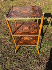 Table d'appoint en ébène, bois exotique et bronze doré d'époque Napoléon III