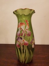 Vase En Verre Émaillé Fleurs Legras