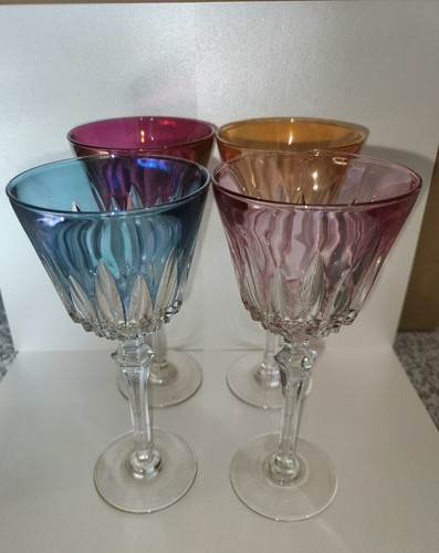 Lot verres cristal - 4, ancien