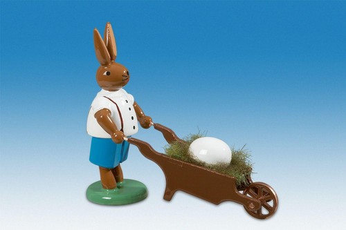 Lapin pâques avec brouette - de,