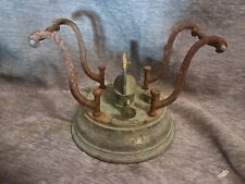 Ancien réchaud à alcool en laiton et poignée en bois Le Vauclusien vintage