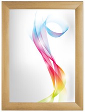 FRAMO Cadre photo Bois Or essuyé 67x10 cm à 67x150 cm, avec verre acrylique