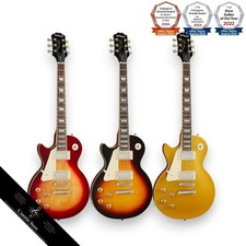 Guitare électrique gaucher Epiphone Les Paul Standard années 50 vintage Sunburst