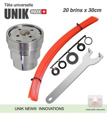 Tête UNIK® universelle 5 Fonctions débroussailleuse thermique Fil carré Pro. 3mm