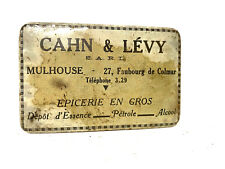 Ancien Présentoir Enseigne épicerie dépôt Essence Pétrole CAHN & LEVY Mulhouse