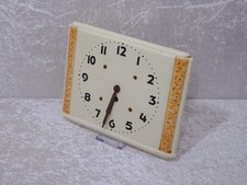 Midcentury Design Céramique Horloge Murale de Cuisine - Vintage - Défectueux