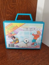 Jeu Ancien BIBIFOC 12 Cubes France Jouets Antenne 2 Vintage Valise 