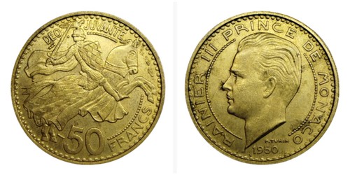 Francs 1950 monaco - ,,