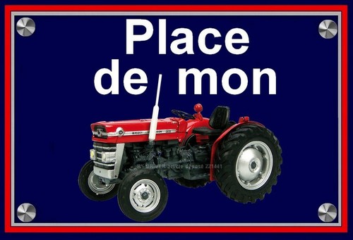 Plaque place mon tracteur - mon,