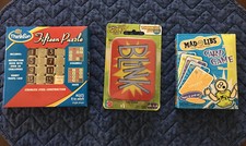 Trio Of New Travel Games: Fifteen Puzzle, Blink Card Game And Mad Libs Card Game