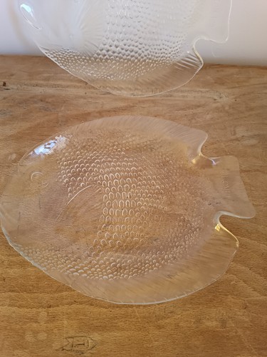 Lot deux plats verre - deux,