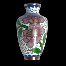 Ancien Vase Miniature Décor