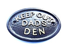 Tenir Sortie Papa Salon Abri Jardin / Garage Plaque Murale Panneau - Neuf