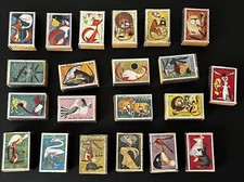 21 boîtes d'allumettes anciennes.. Thème Fables De La Fontaine