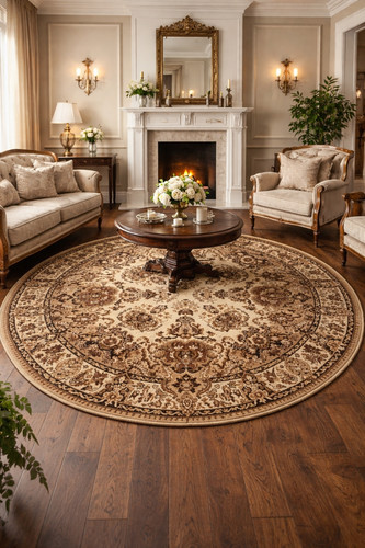 Tapis oriental circulaire