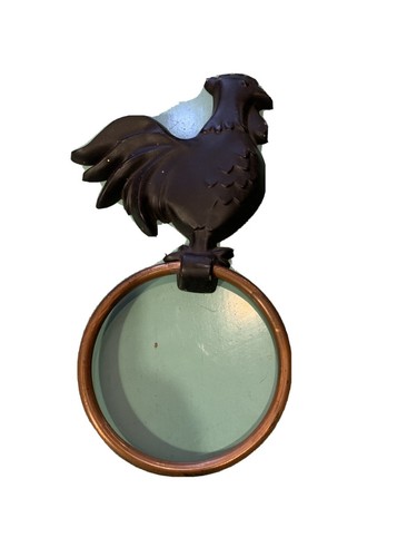 Rooster metal towel ring - rooster,