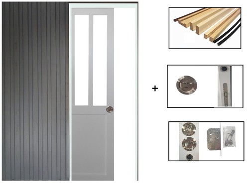 Porte coulissant atelier blanc - porte,