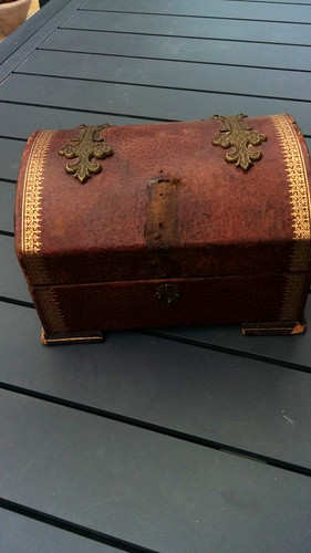 Ancien coffret cuir et - ancien,
