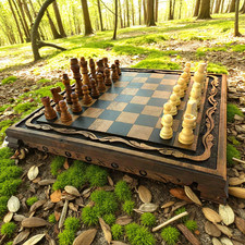 Jeu d'échecs vintage - 14,2"