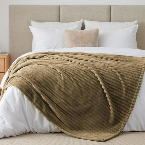 Plaid polaire marron pour - polaire,