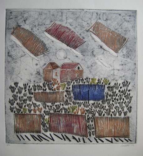 Louttre bissière gravure - louttre, b.