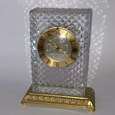 SUPERBE PENDULE CRISTAL SCHNEIDER FORME Portique bronze Horloge Clock