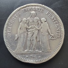 5 Frs Hercule Argent 1848