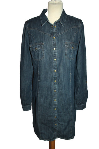Robe chemise jeans femme - chemise,