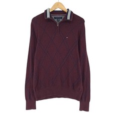 Pull Vintage Tommy Hilfiger Pour Homme À Motif Argyle Diamant Jx4 Taille S