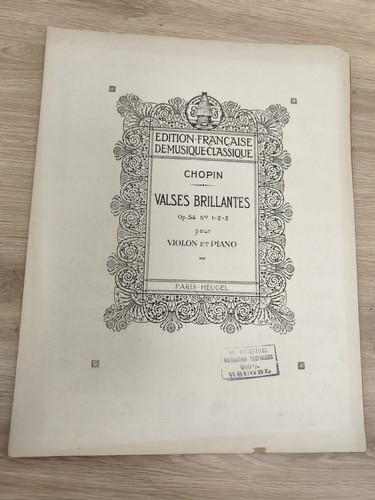Ancien livre partitions - , chopin