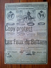 CHIENS COLLIERS LAISSES FOUETS DOGS LEASH LASH   publicité 1922 french advert 