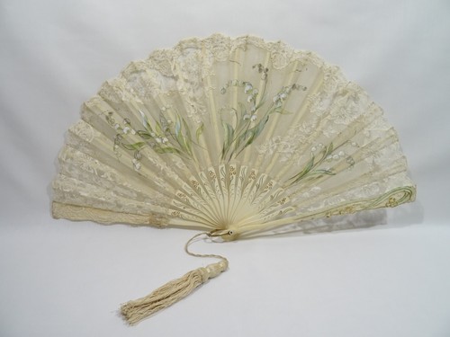 Ancien eventail dentelle - ancien, en