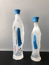 Vintage Ancien Bouteille Notre Dame Lourdes Eau Bénite Vierge Ste Marie France
