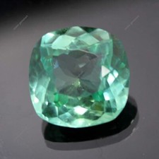 Coussin saphir vert naturel du Montana de 9,30 ct certifié pierre précieuse e...