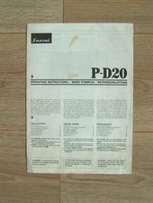 Platine Sansui P-D20 -Manuel Mode d'emploi Instructions-