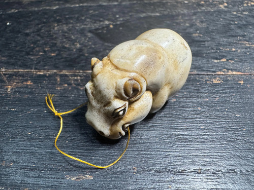 Figurine hippopotame netsuke - hippopotame,