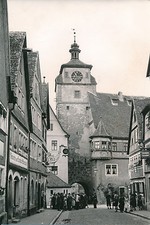 ALLEMAGNE c.1940 - Rue Calgengasse Tour de L'Horloge  Rothenburg  - DIV8381