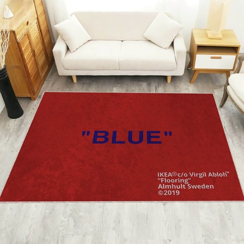 Tapis virgil abloh ikea blue - tapis,