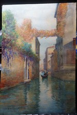 Aquarelle J. Bompard Lot de 2