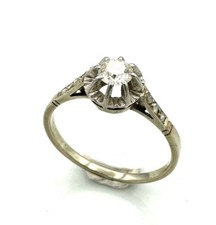 MAGNIFIQUE BAGUE SOLITAIRE OR 18 CARATS - DIAMANT 0.25 CARAT - 2,45 g