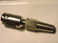 EMBOUT TERMINAL A FOURCHE CABLE 6mm INOX 316 serrage manuel