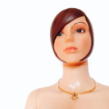 Collier torque Vintage Pierre Lang étoile plaqué or moderniste Années 80