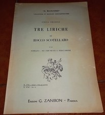 Omizzolo Trois Lyricales De Rocco Scotellaro Pour Soprano Six Instruments Piano